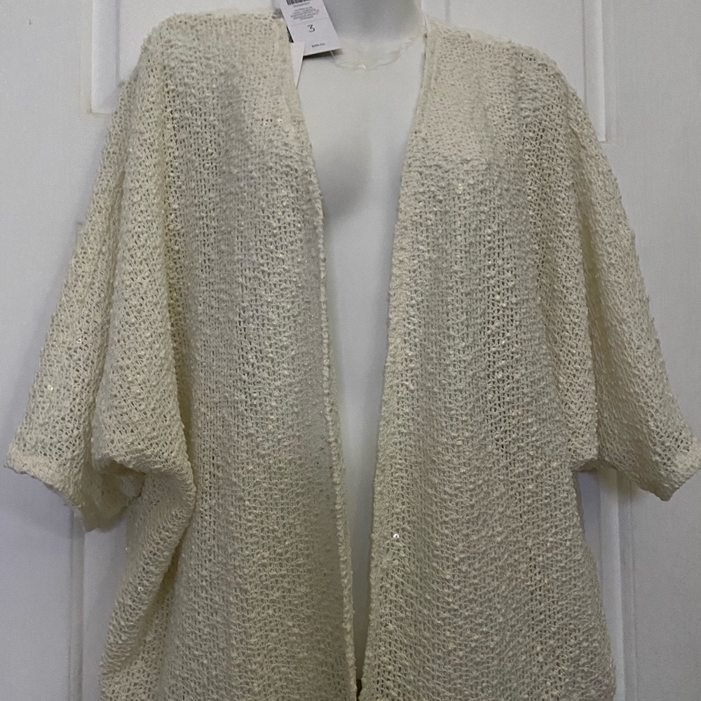 Chico’s Cotton Slub Trudy Cardigan Sweater